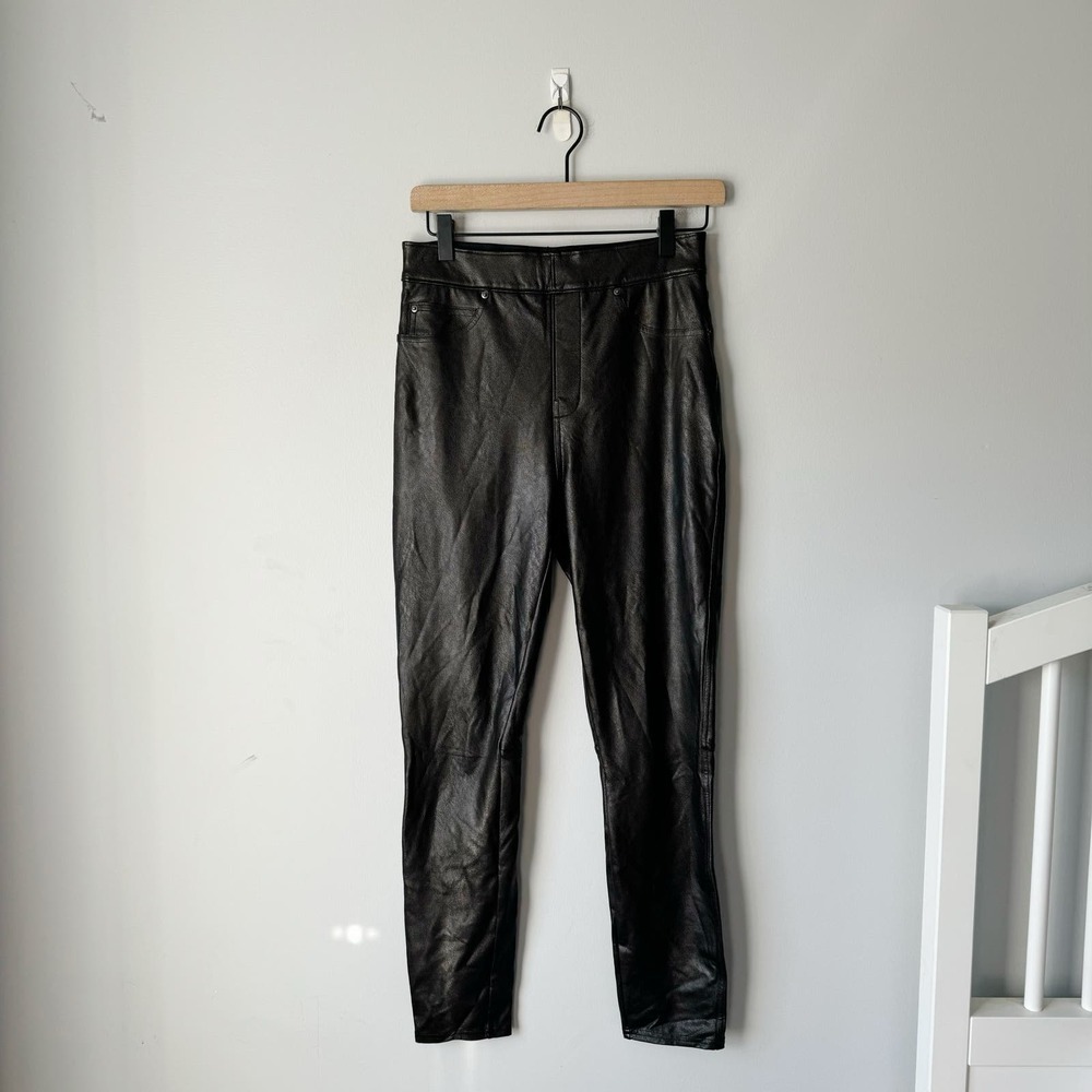 Spanx Women's Brown Faux Leather Pants Size Small